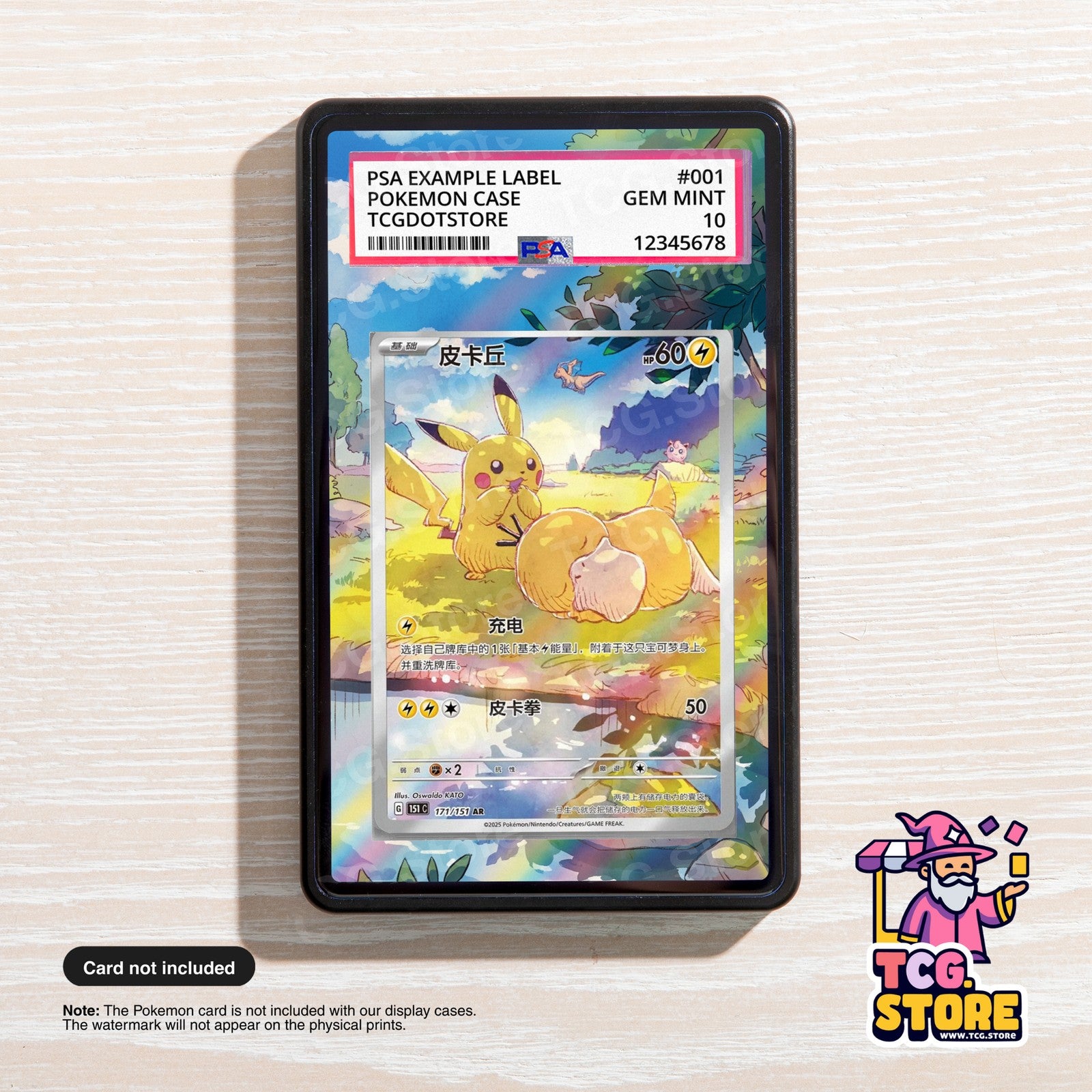 Pikachu 171/151 - Chinese 151 | Pokémon Graded Case Extended Artwork Display