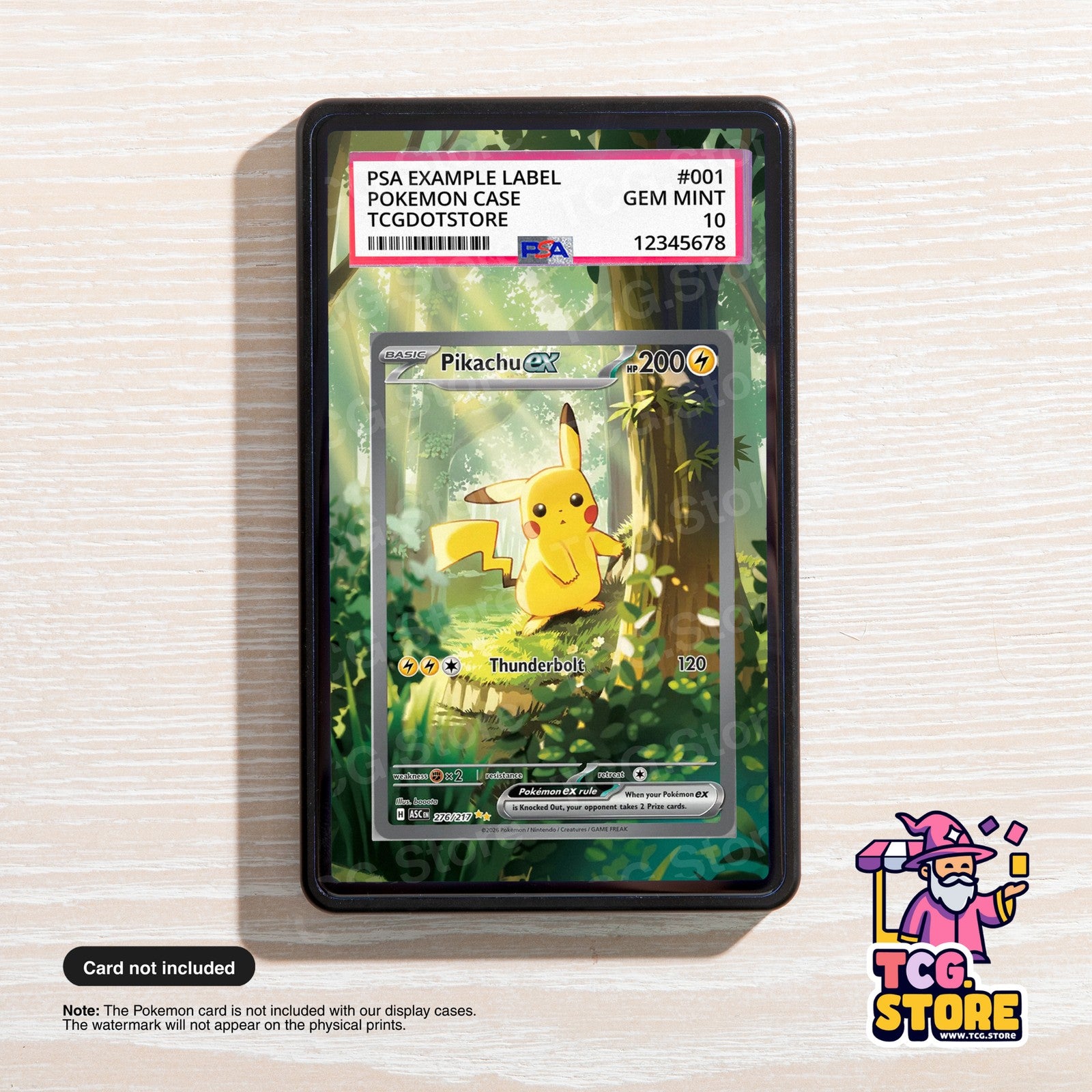Pikachu Ex 276/217 - Ascended Heroes | Pokémon Graded Case Extended Artwork
