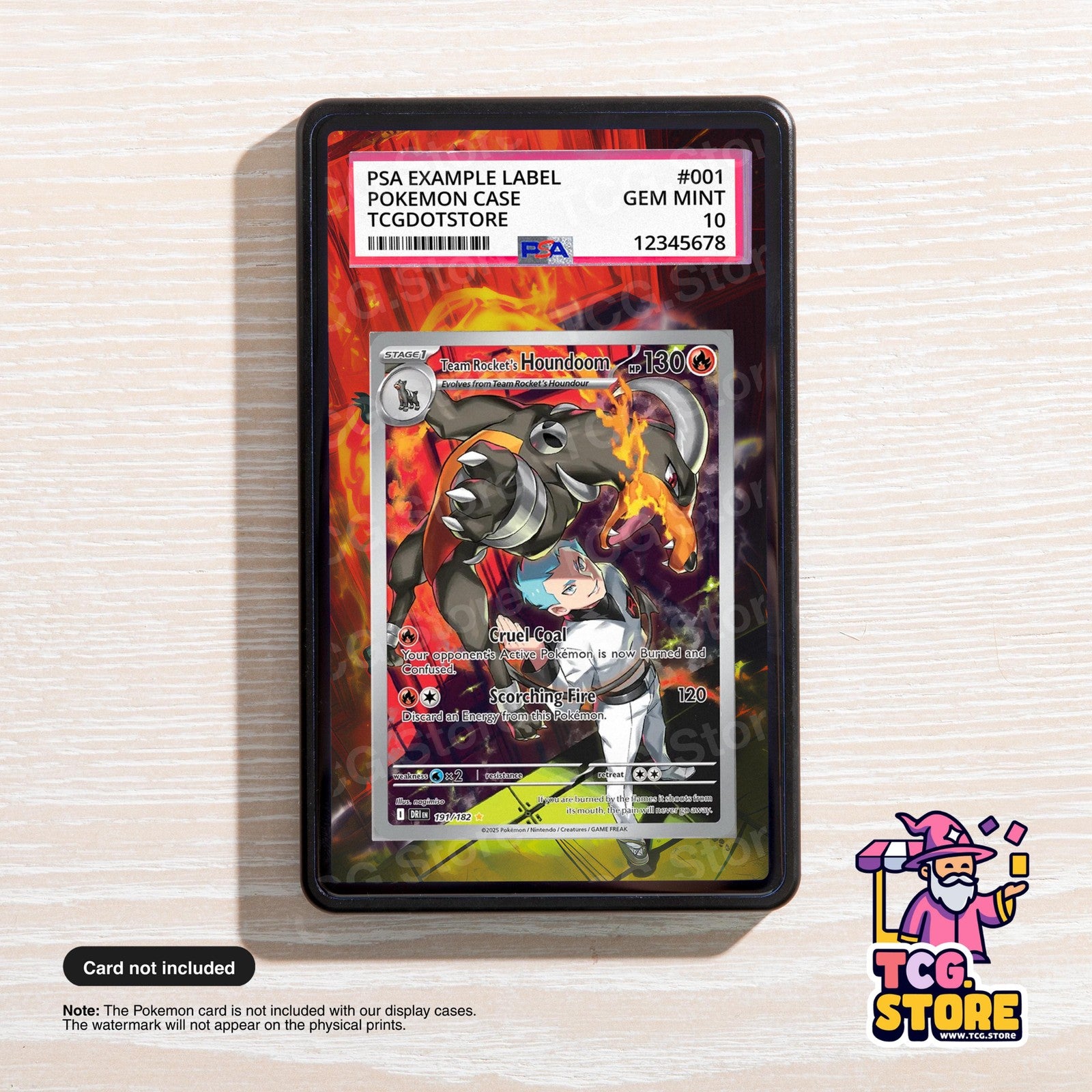 Team Rocket's Houndoom 191/182 | Pokémon PSA / CGC Graded Extended Artwork Case