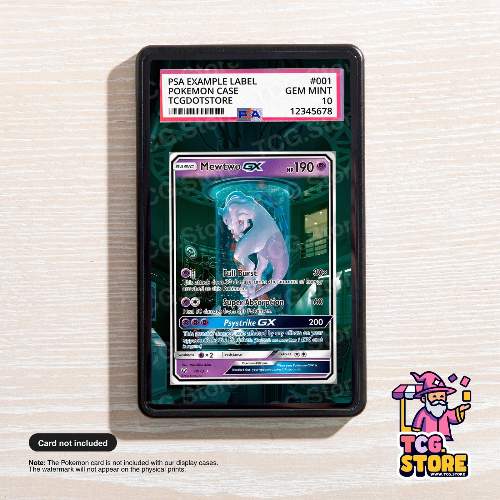 Mewtwo GX 078/73 | Pokémon Graded Case Extended Artwork Display