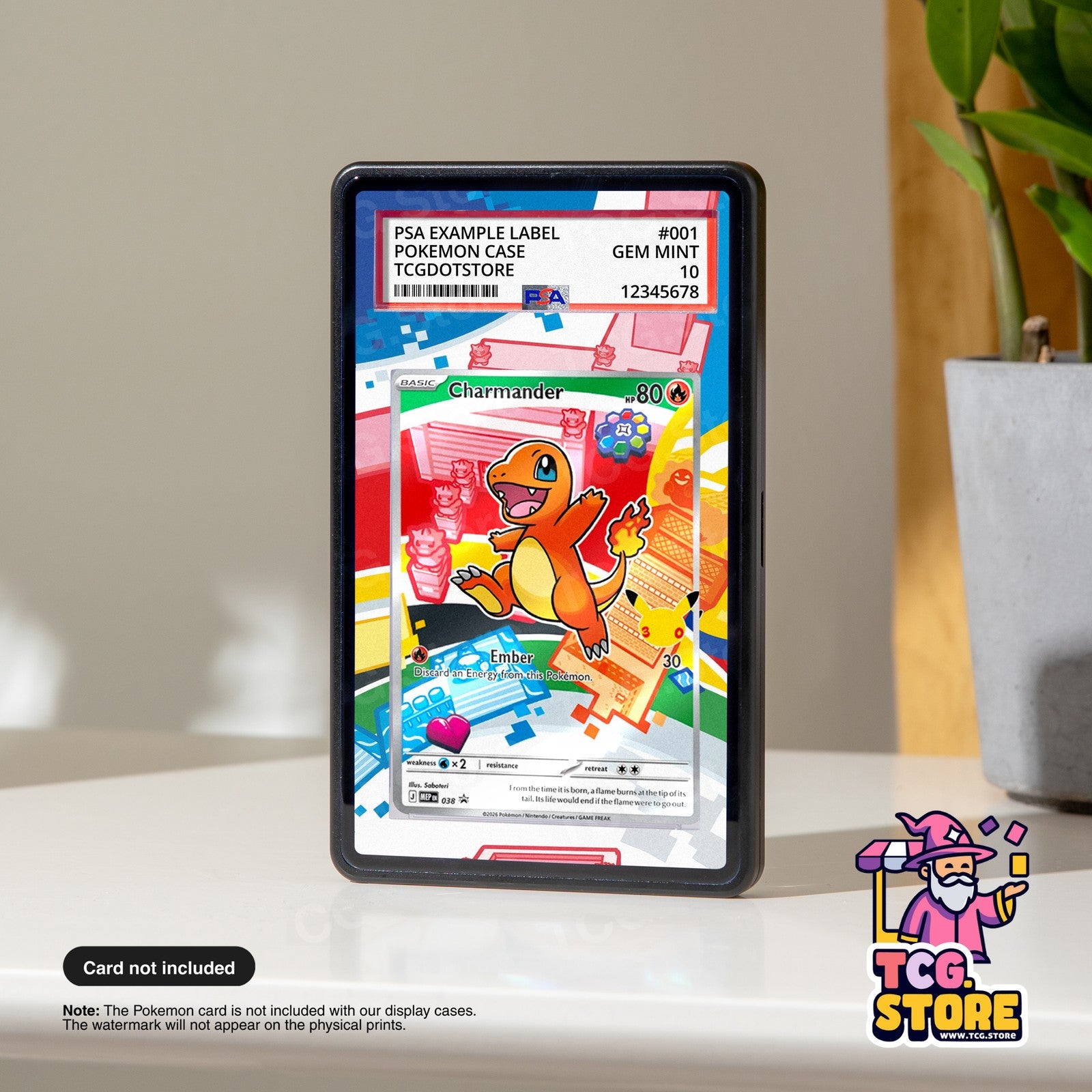 Charmander 028 - Mega Evolution Promo | Pokémon Graded Case Extended Art Display