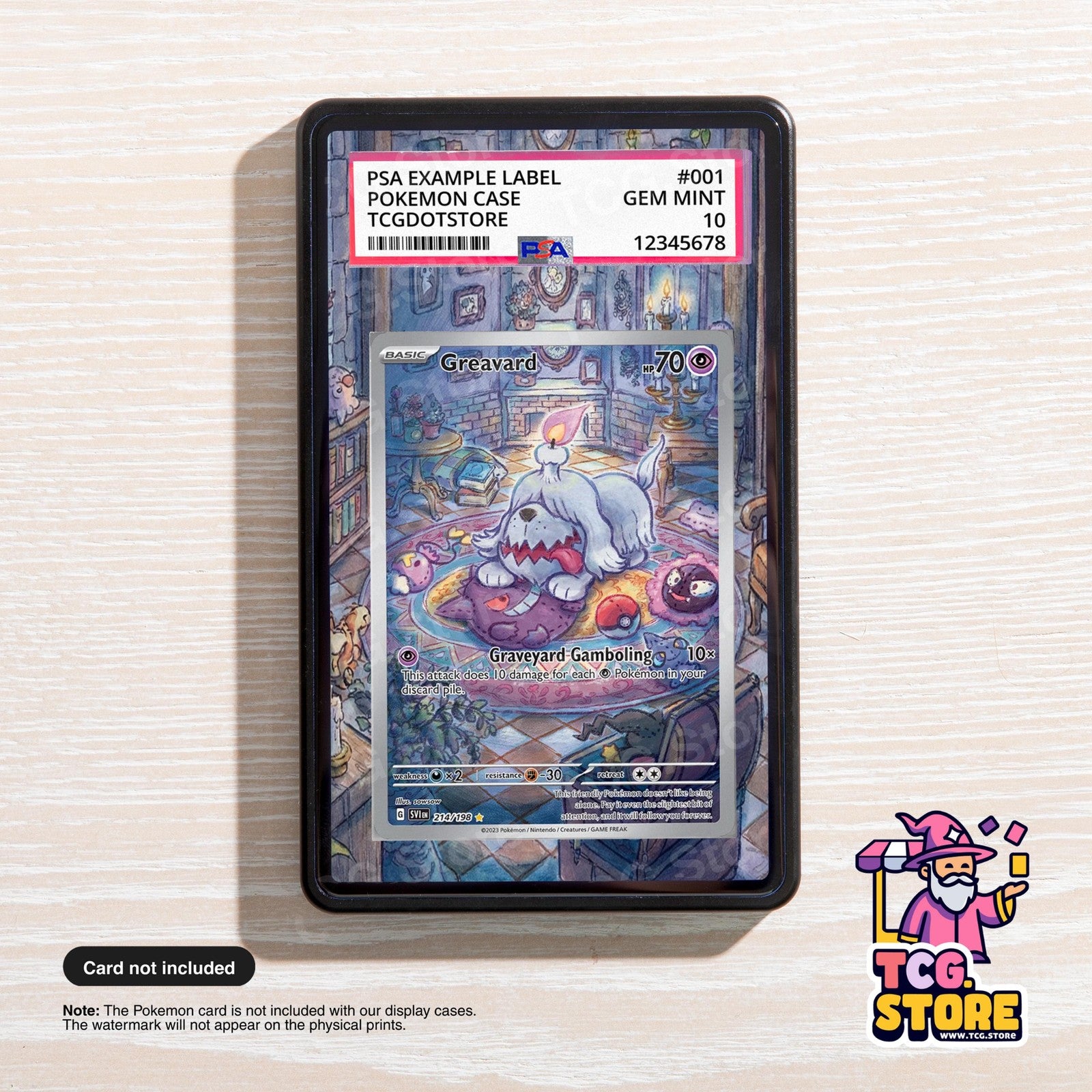 Greavard 214/198 | Pokémon PSA / CGC Graded Card Case Extended Artwork Display