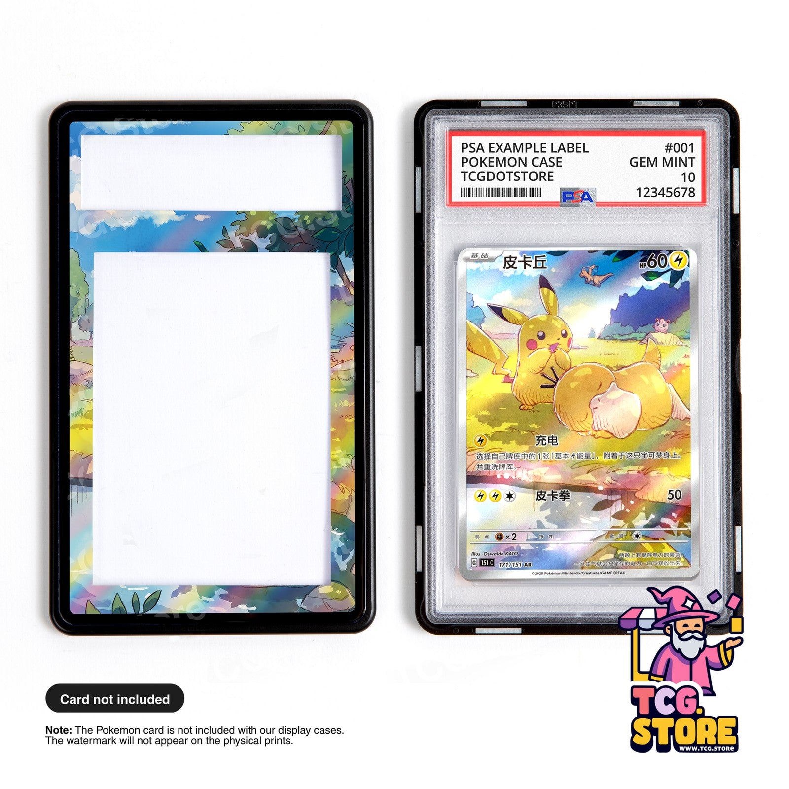 Pikachu 171/151 - Chinese 151 | Pokémon Graded Case Extended Artwork Display
