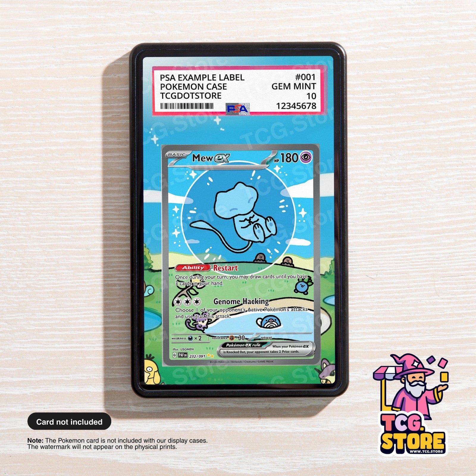 Mew Ex 232/91 | Pokémon PSA / CGC Graded Card Case Extended Artwork Display