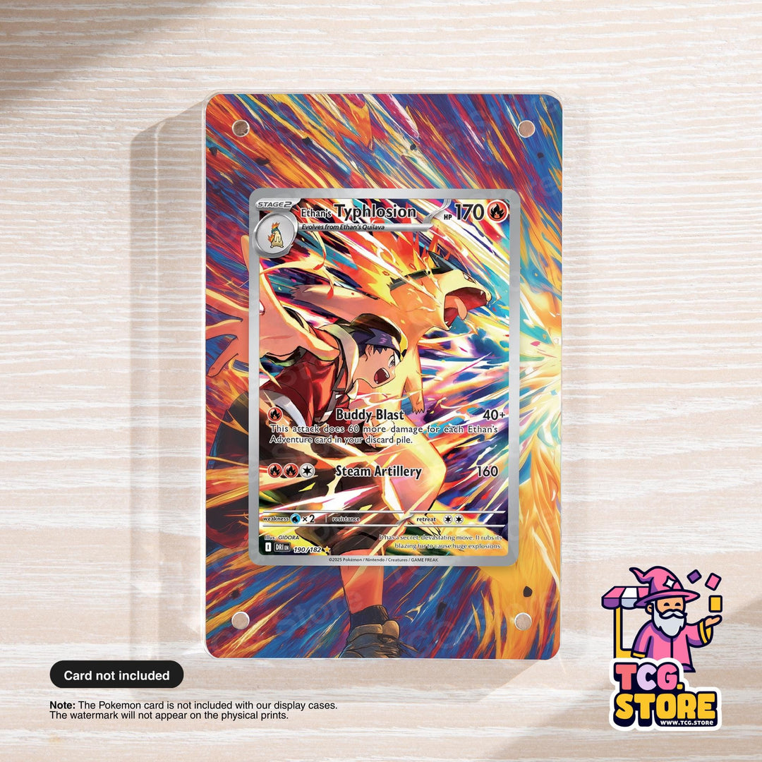 a colorful, vibrant Pokémon card with a dynamic, action-packed design.