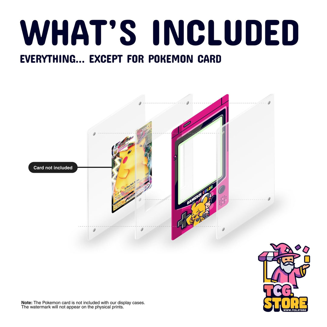 Ash & Pikachu Pink Gameboy Color Pokémon Extended Art Display - TCG.Store - TCGDotStore