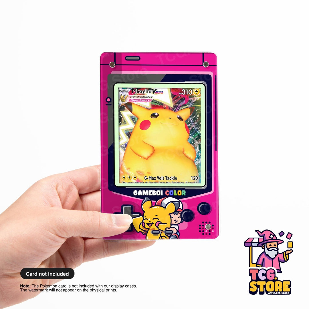 Ash & Pikachu Pink Gameboy Color Pokémon Extended Art Display - TCG.Store - TCGDotStore