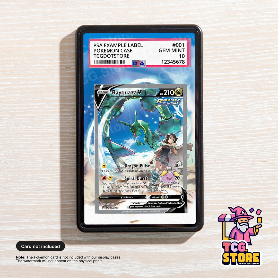 Rayquaza V 194/203 - Evolving Skies | Pokémon Graded Case Extended Art Display