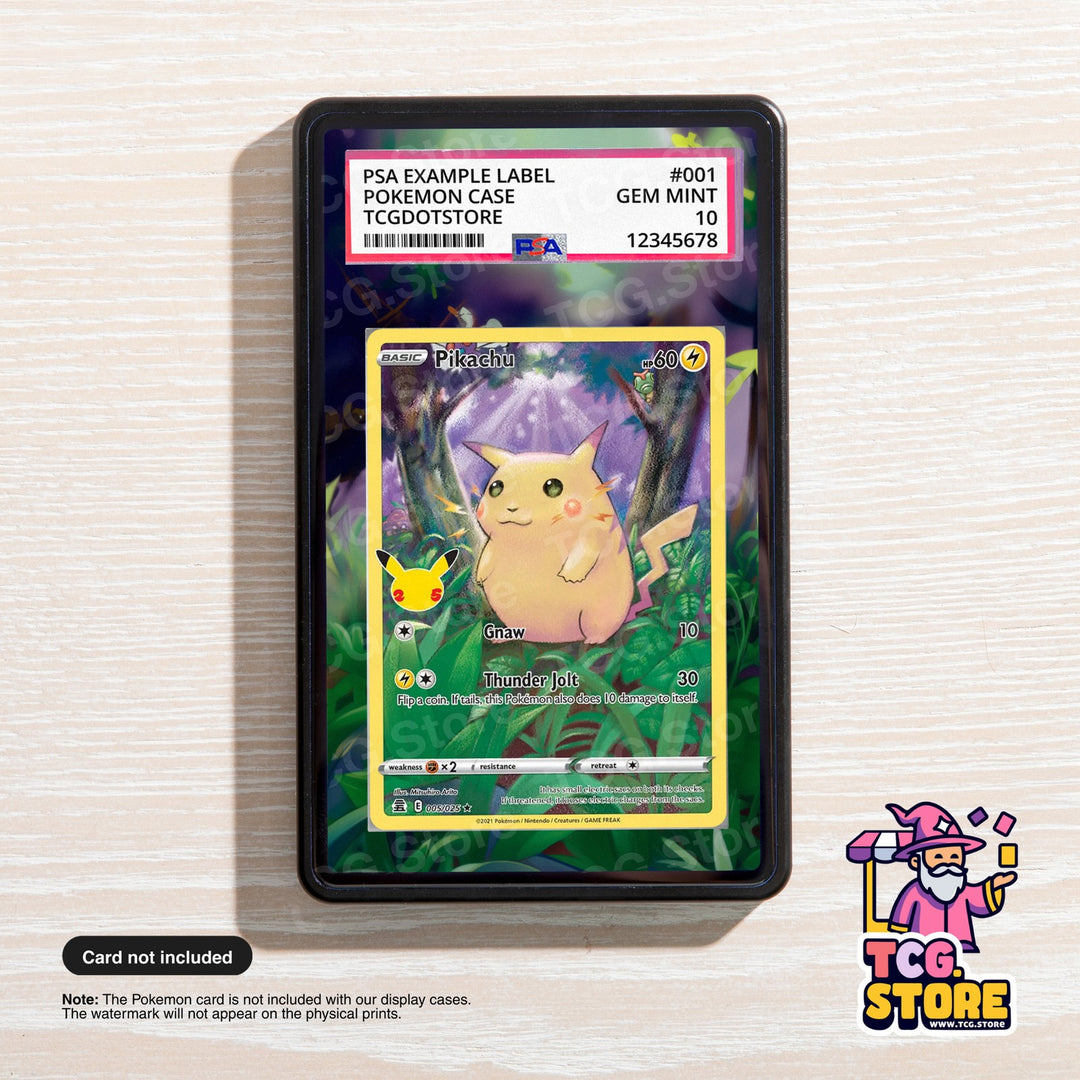 Pikachu - 25th Celebrations Pokémon PSA/CGC Graded Case Extended Artwork Display