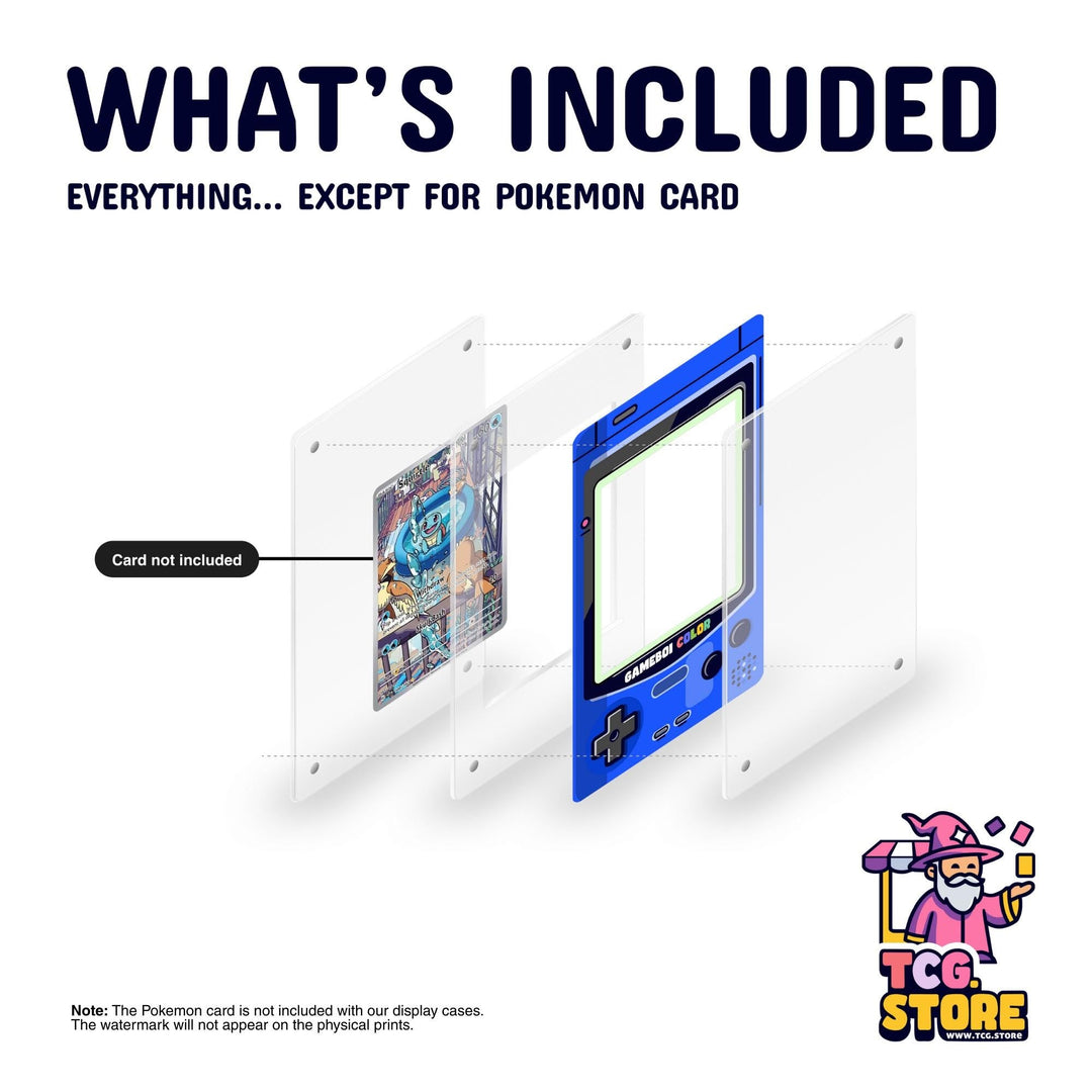 Blue Gameboy Color Pokémon Extended Art Display - TCG.Store - TCGDotStore