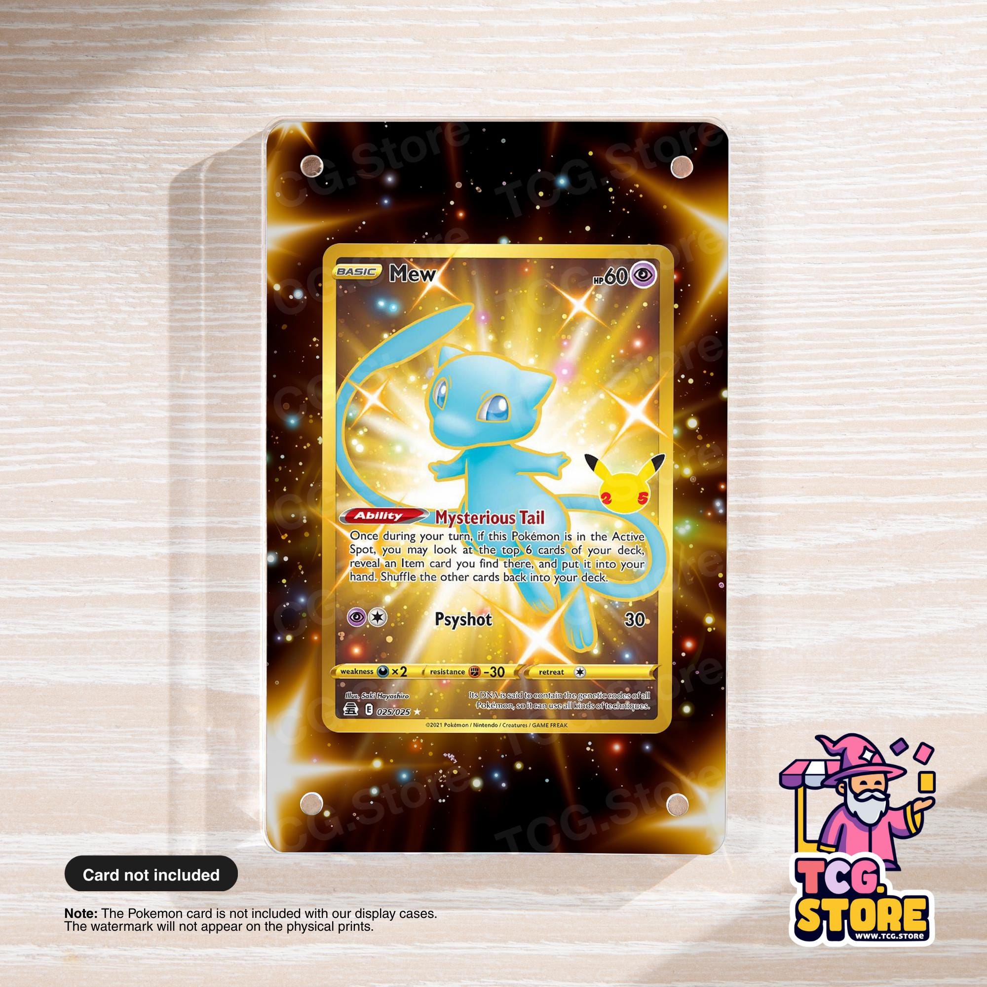 a Pokémon card with a blue Pokémon character and a yellow Pokémon character, set against a starry background.