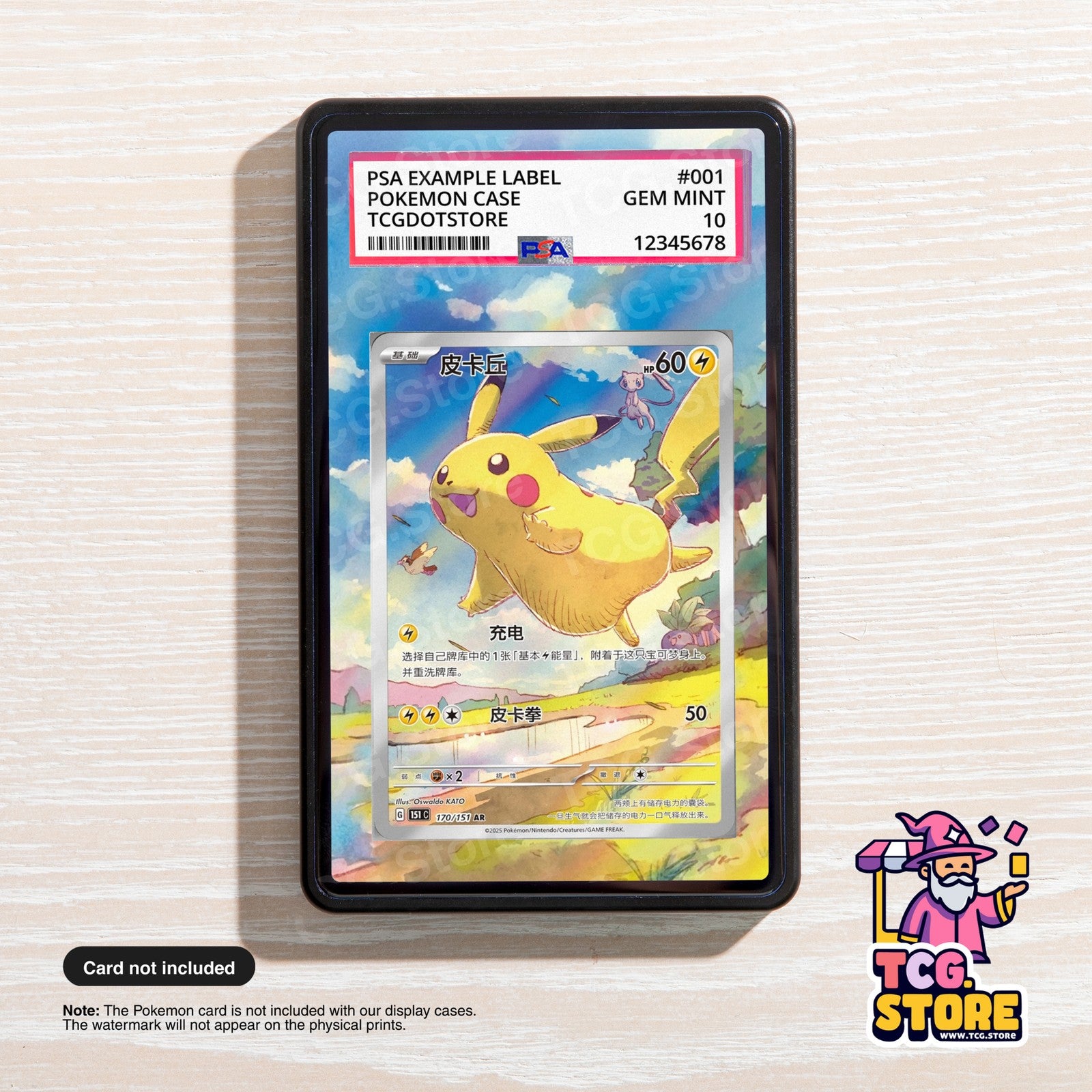 Pikachu 170/151 - Chinese 151 | Pokémon Graded Case Extended Artwork Display