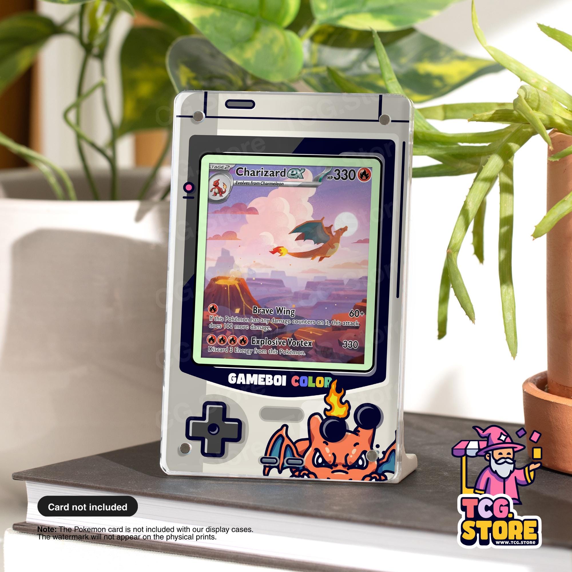 Charizard Gray Gameboy Color Pokémon Extended Art Display - TCG.Store - TCGDotStore