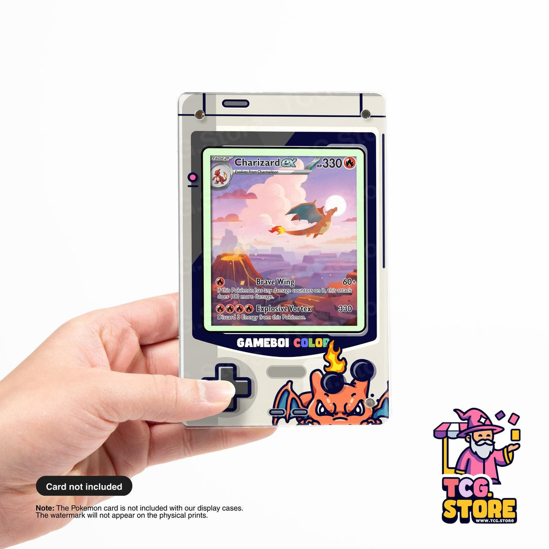 Charizard Gray Gameboy Color Pokémon Extended Art Display - TCG.Store - TCGDotStore