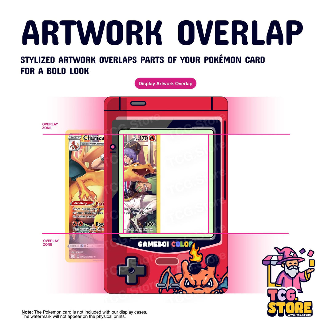 Charizard Red Gameboy Color Pokémon Extended Art Display - TCG.Store - TCGDotStore