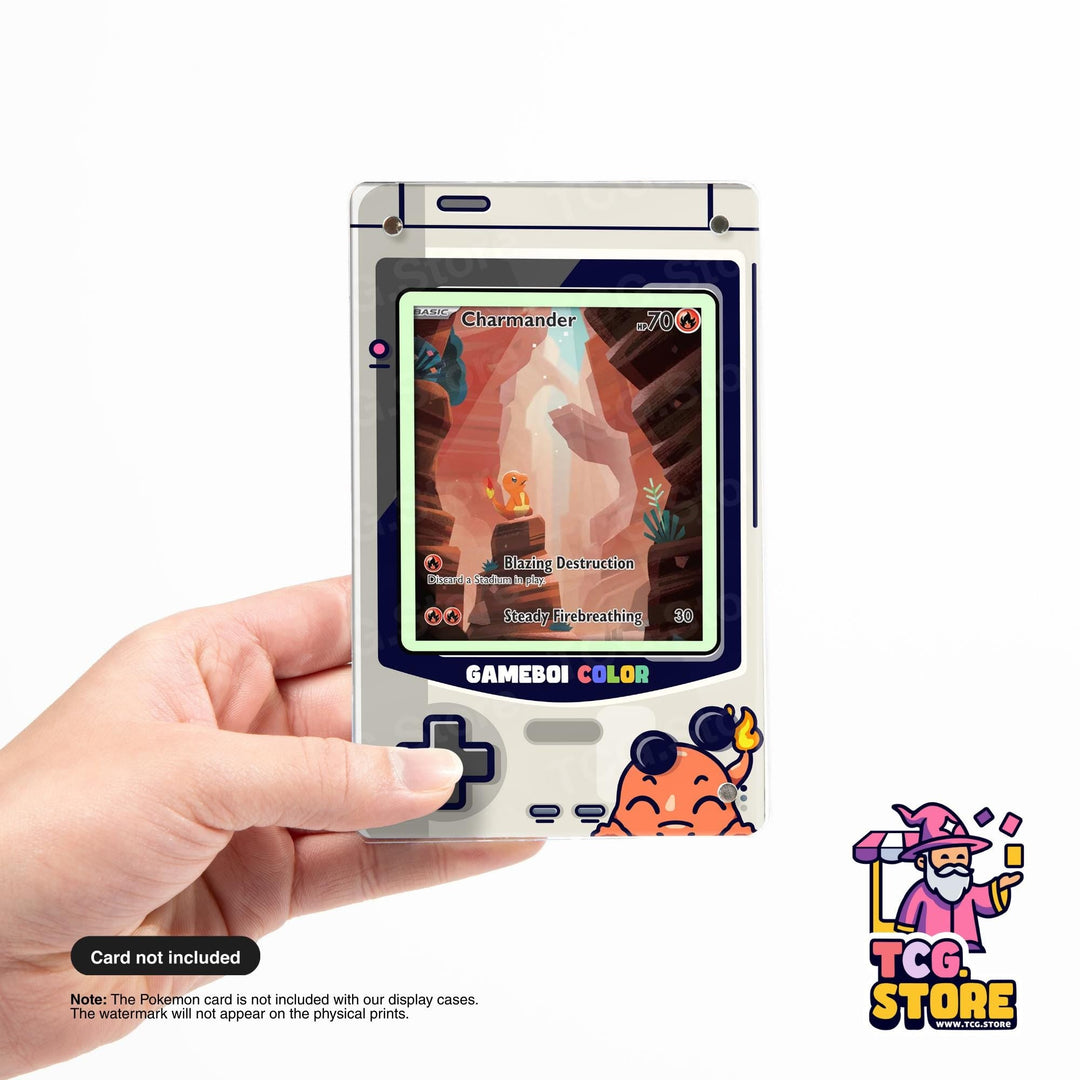 Charmander Gray Gameboy Color Pokémon Extended Art Display - TCG.Store - TCGDotStore