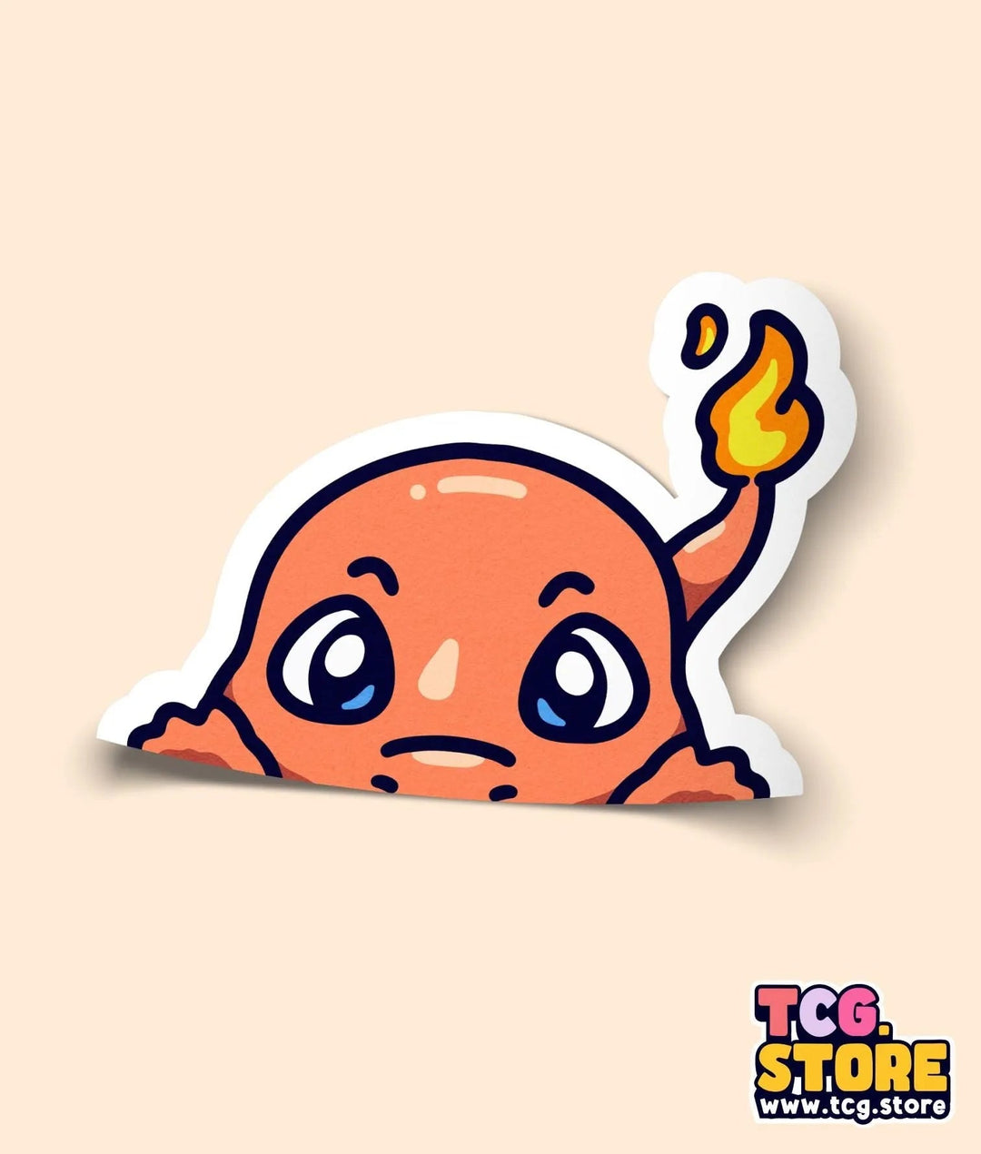 Charmander Peeking Pokemon Sticker - TCG.Store - TCGDotStore