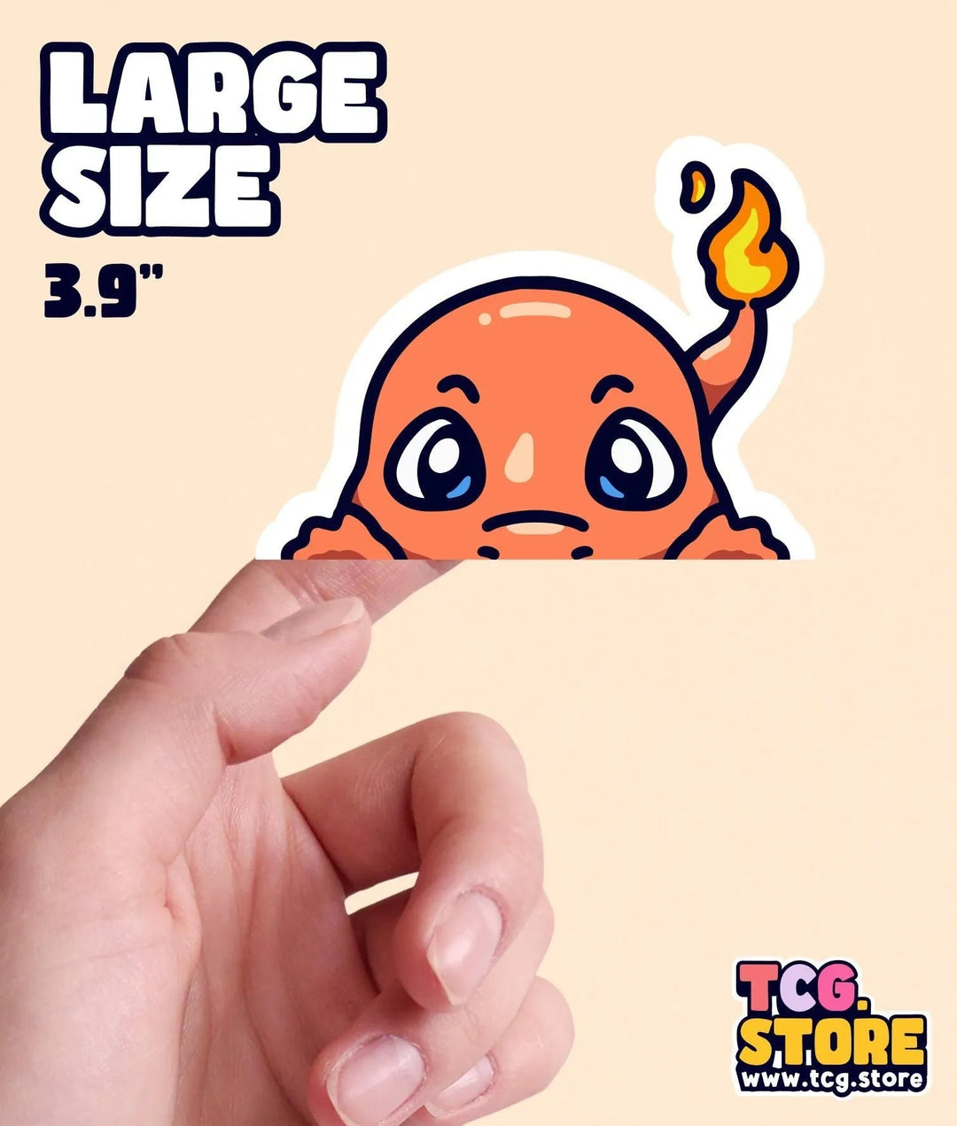Charmander Peeking Pokemon Sticker - TCG.Store - TCGDotStore