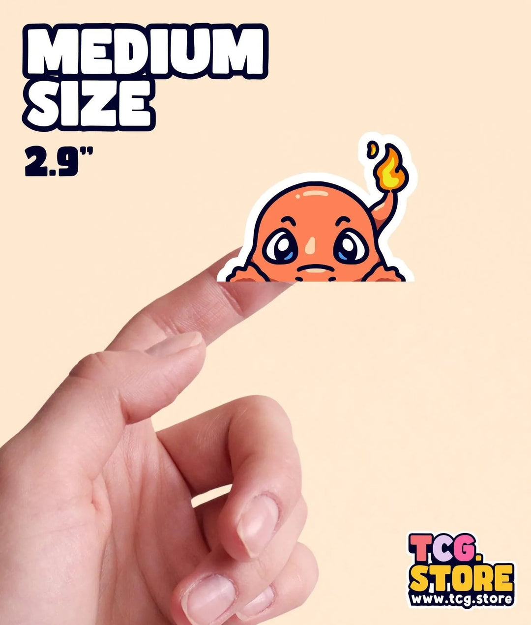 Charmander Peeking Pokemon Sticker - TCG.Store - TCGDotStore