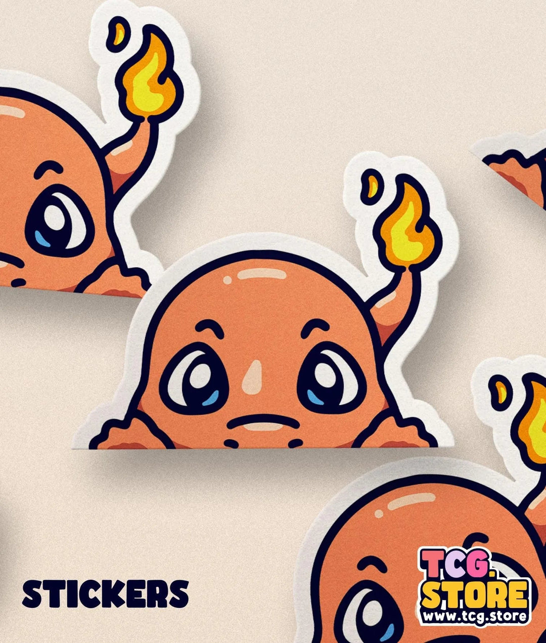 Charmander Peeking Pokemon Sticker - TCG.Store - TCGDotStore