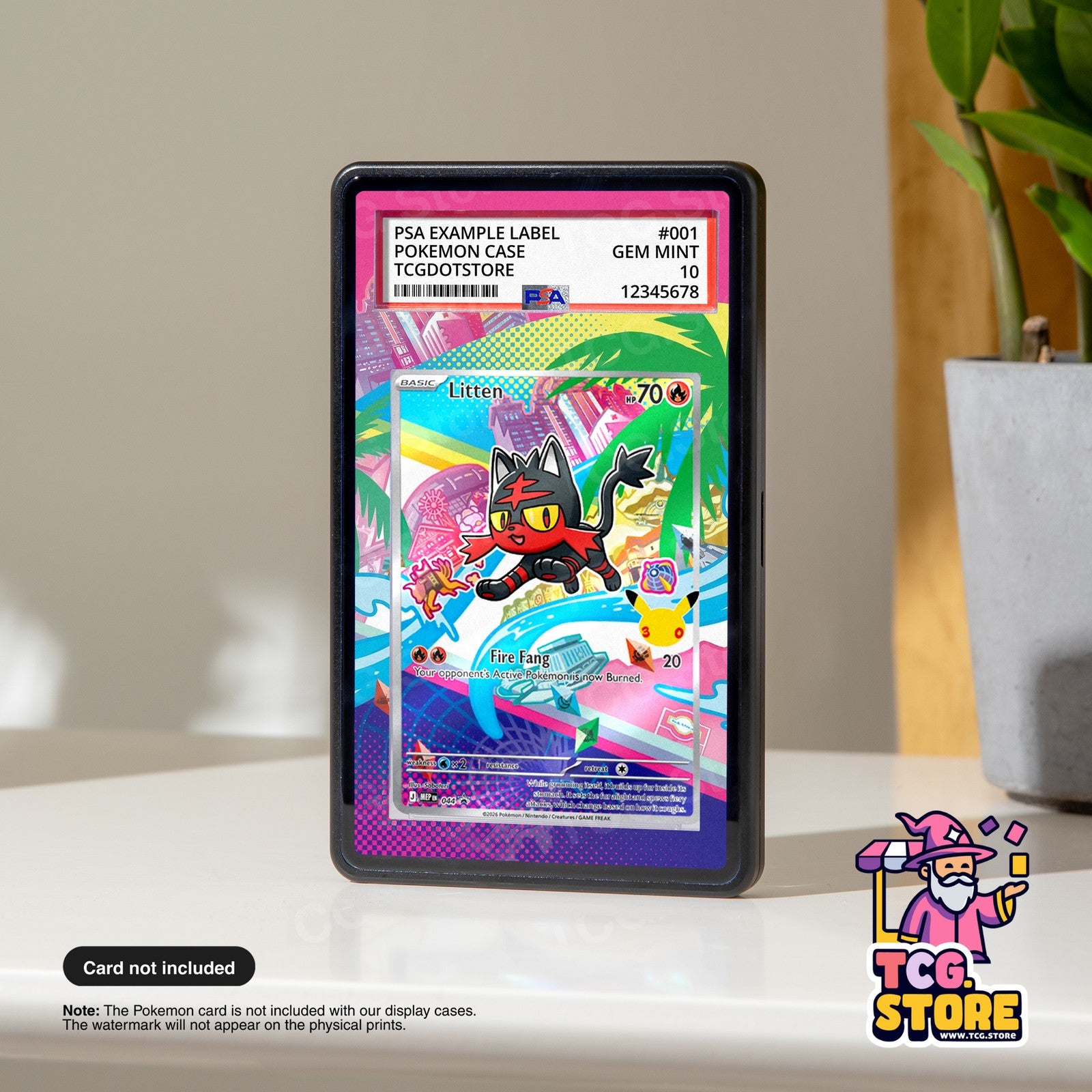 Litten 044 - Mega Evolution Promo | Pokémon Graded Case Extended Art Display