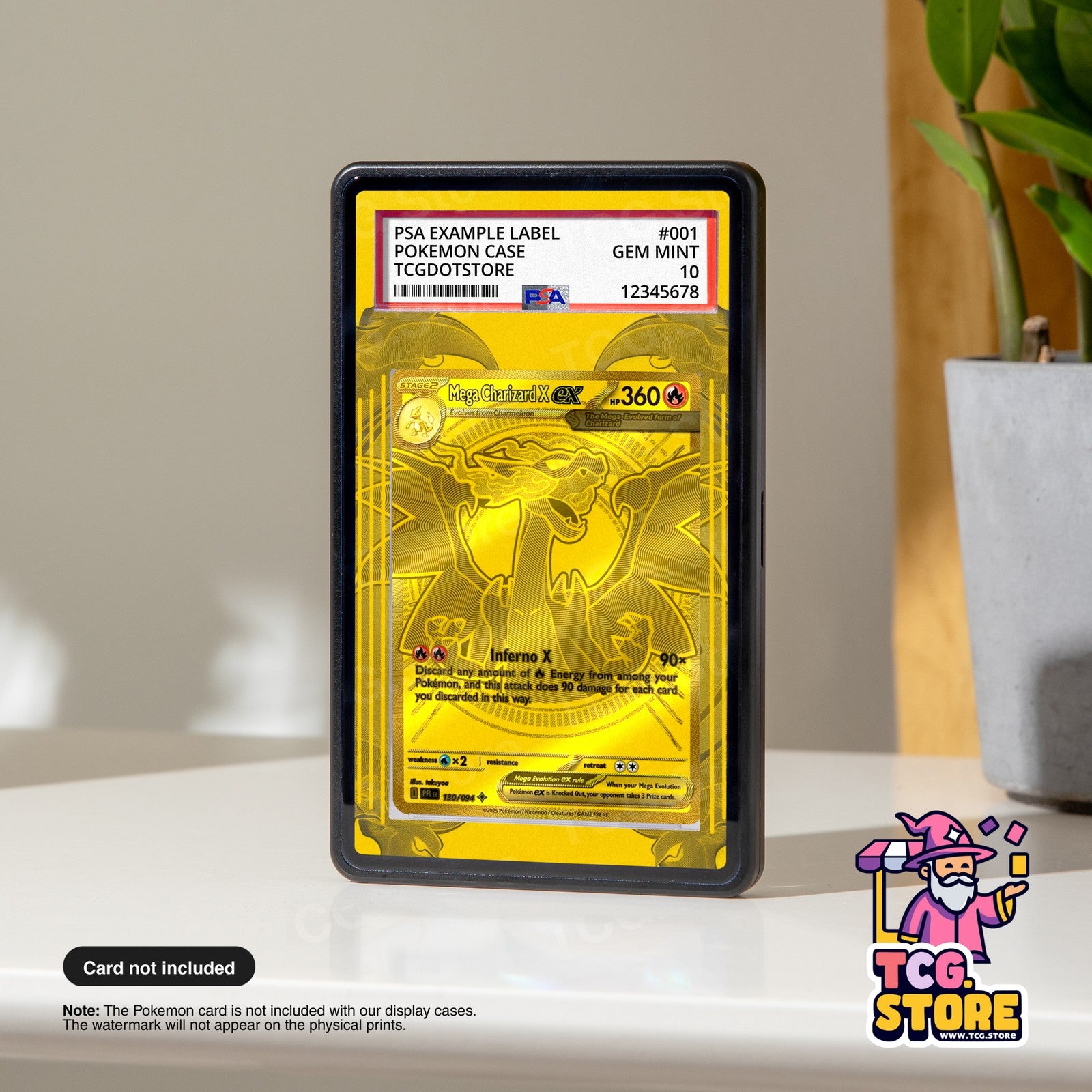 Mega Charizard X Ex 130/094 | Pokémon Graded Case Extended Art Display