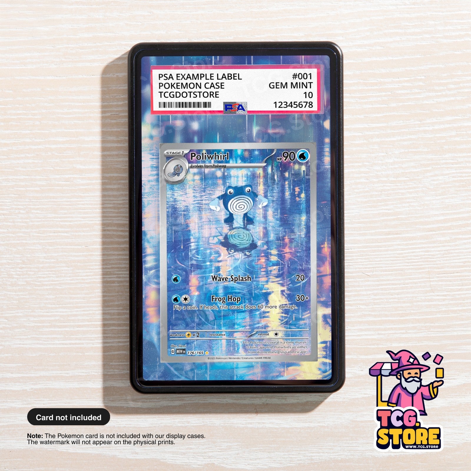 Poliwhirl 176/165 - 151 | Pokémon Graded Case Extended Art Display