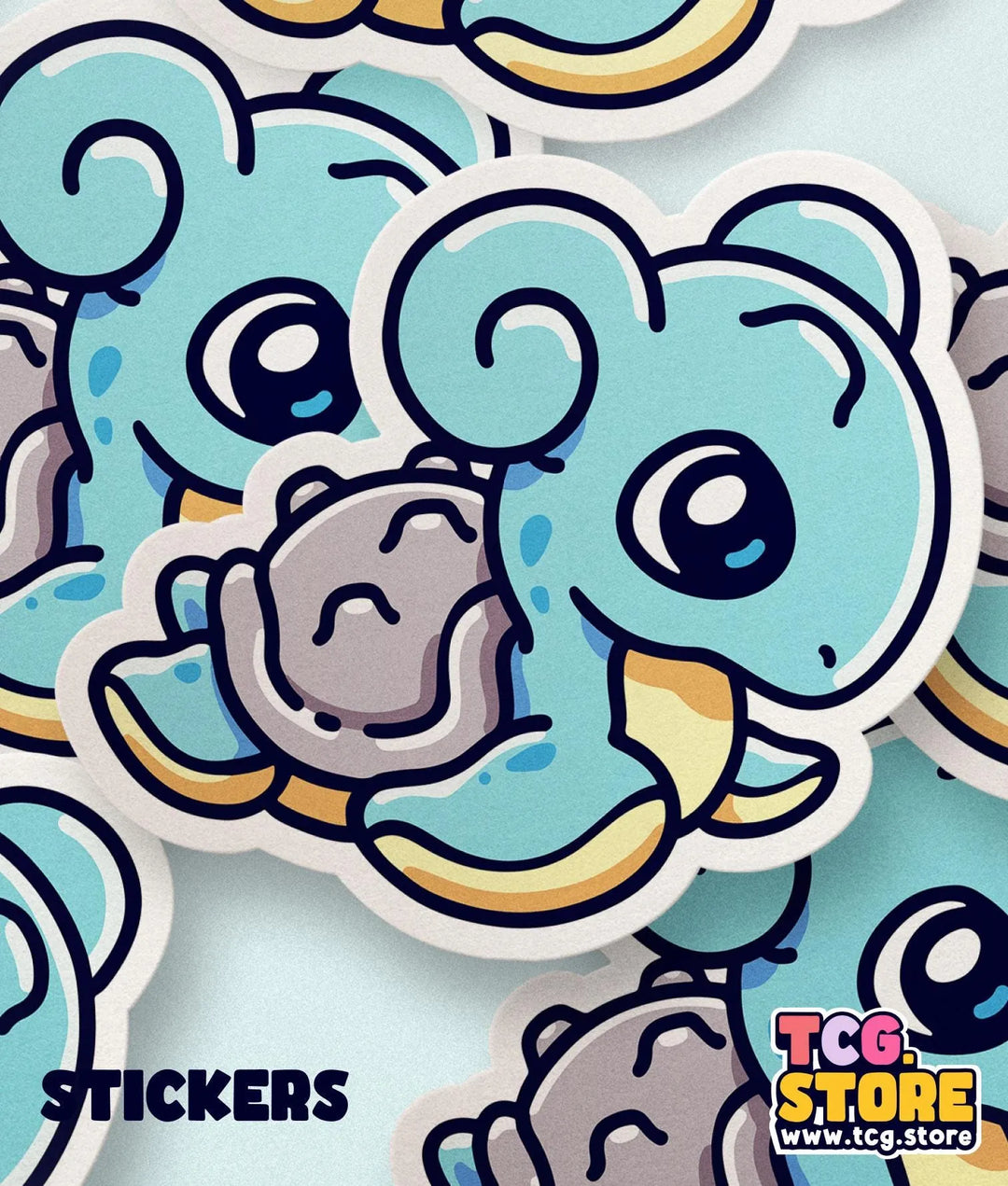 a close up of a sticker of an elephant