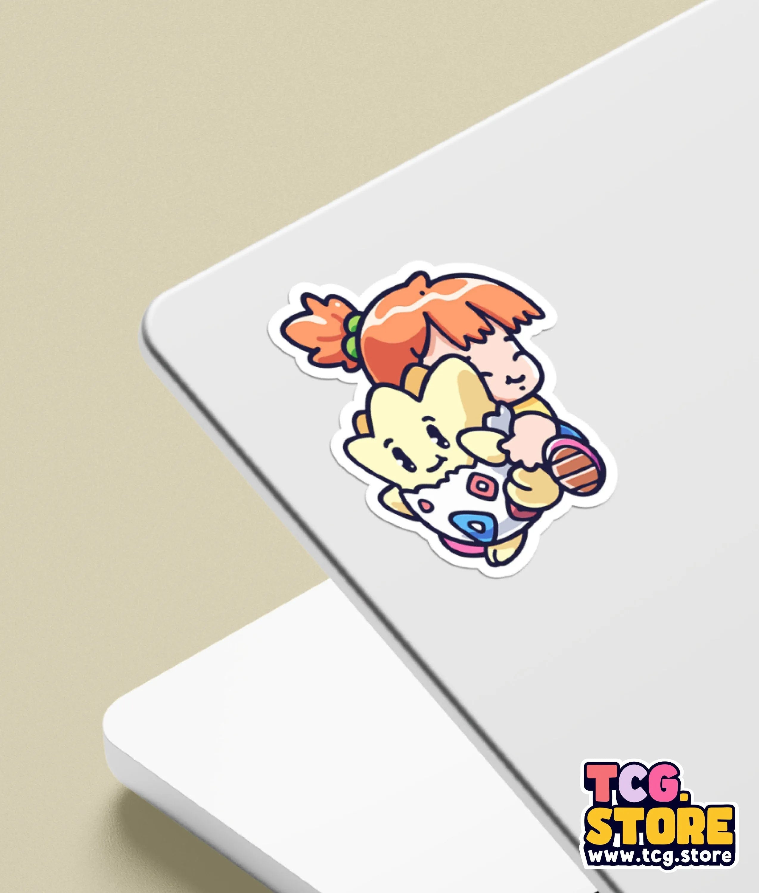 Misty Hugging Togepi Pokemon Sticker