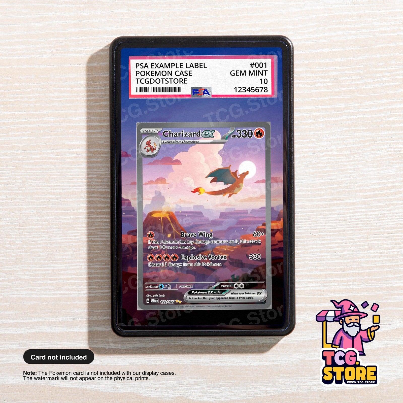 Charizard Ex 199/165 | Pokémon PSA / CGC Graded Card Case Extended Artwork Case