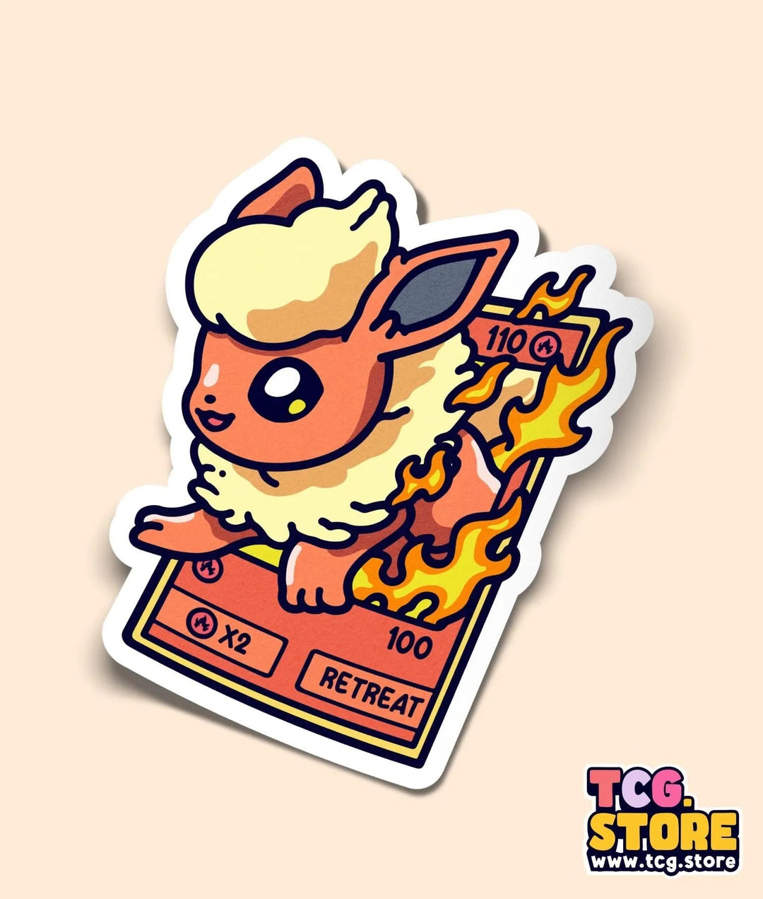 Flareon Pokemon Sticker - TCG.Store - TCGDotStore