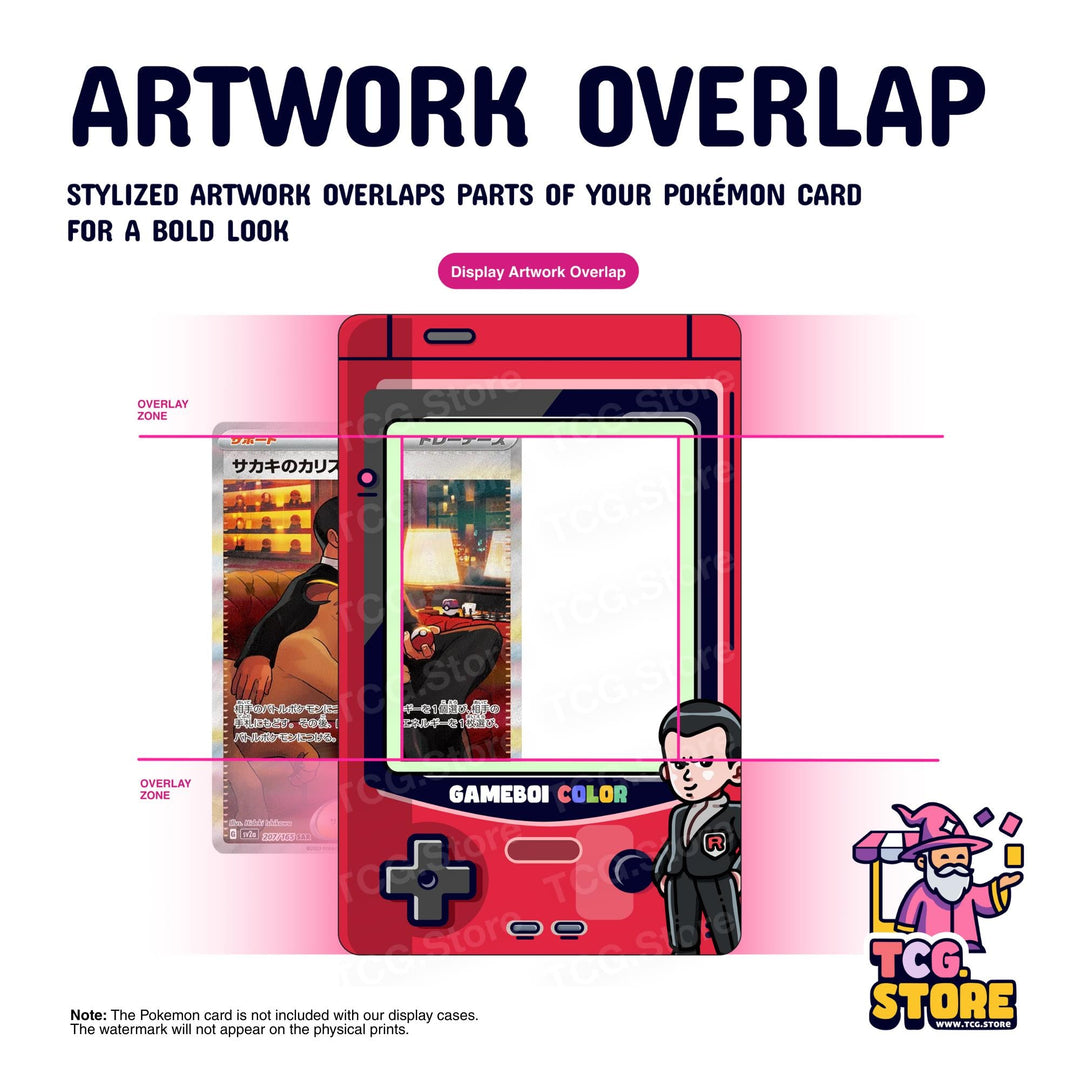Giovanni Red Gameboy Color Pokémon Extended Art Display - TCG.Store - TCGDotStore