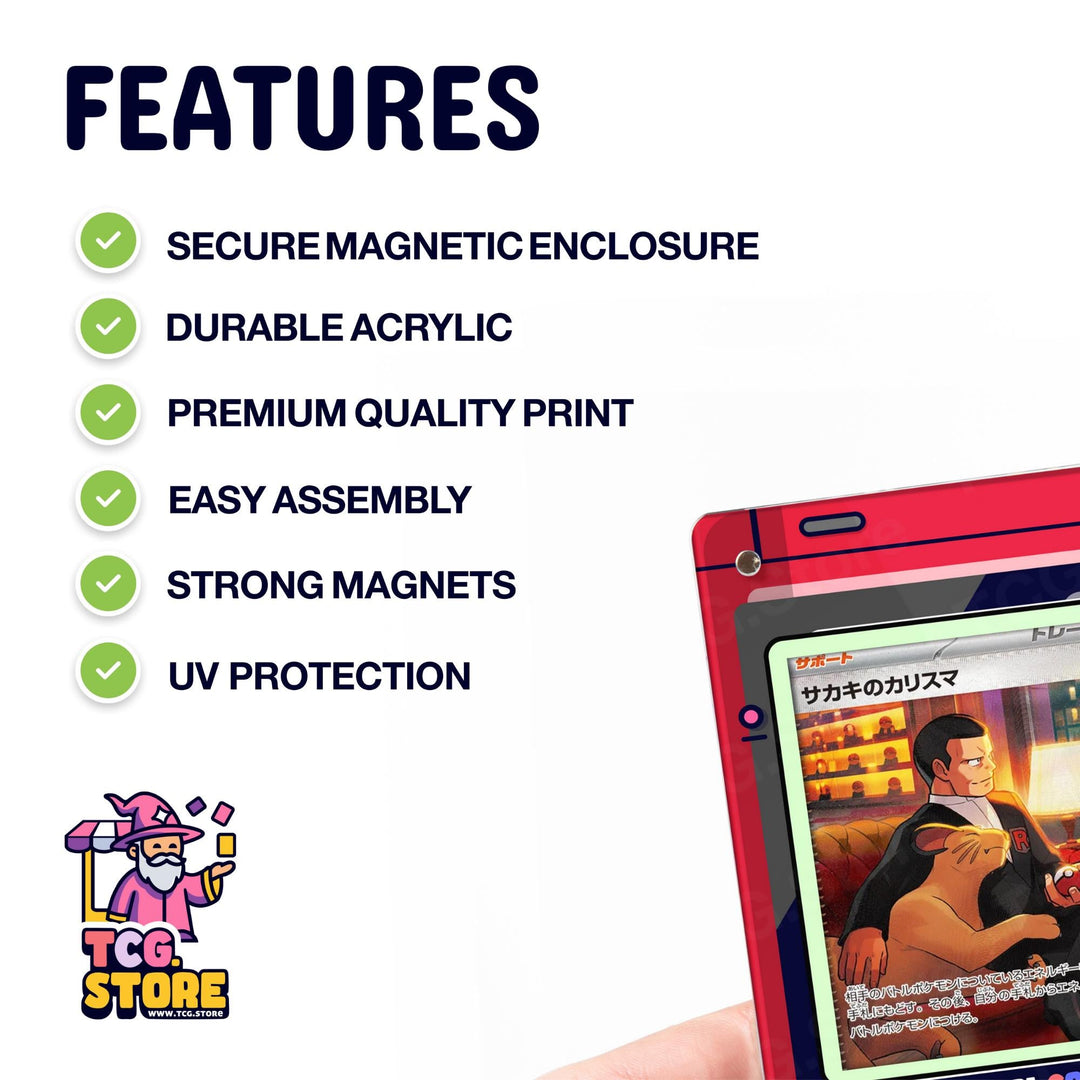 Giovanni Red Gameboy Color Pokémon Extended Art Display - TCG.Store - TCGDotStore