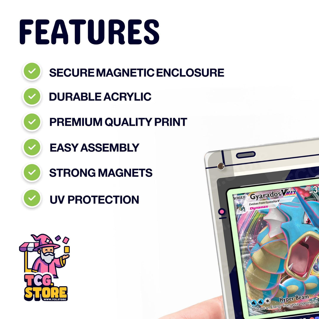Gyarados Gray Gameboy Color Pokémon Extended Art Display - TCG.Store - TCGDotStore