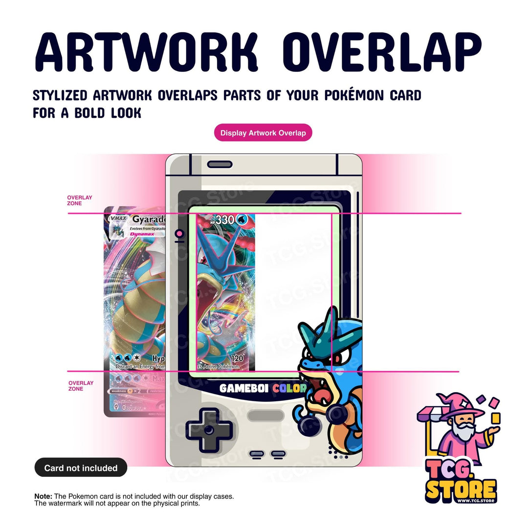 Gyarados Gray Gameboy Color Pokémon Extended Art Display - TCG.Store - TCGDotStore