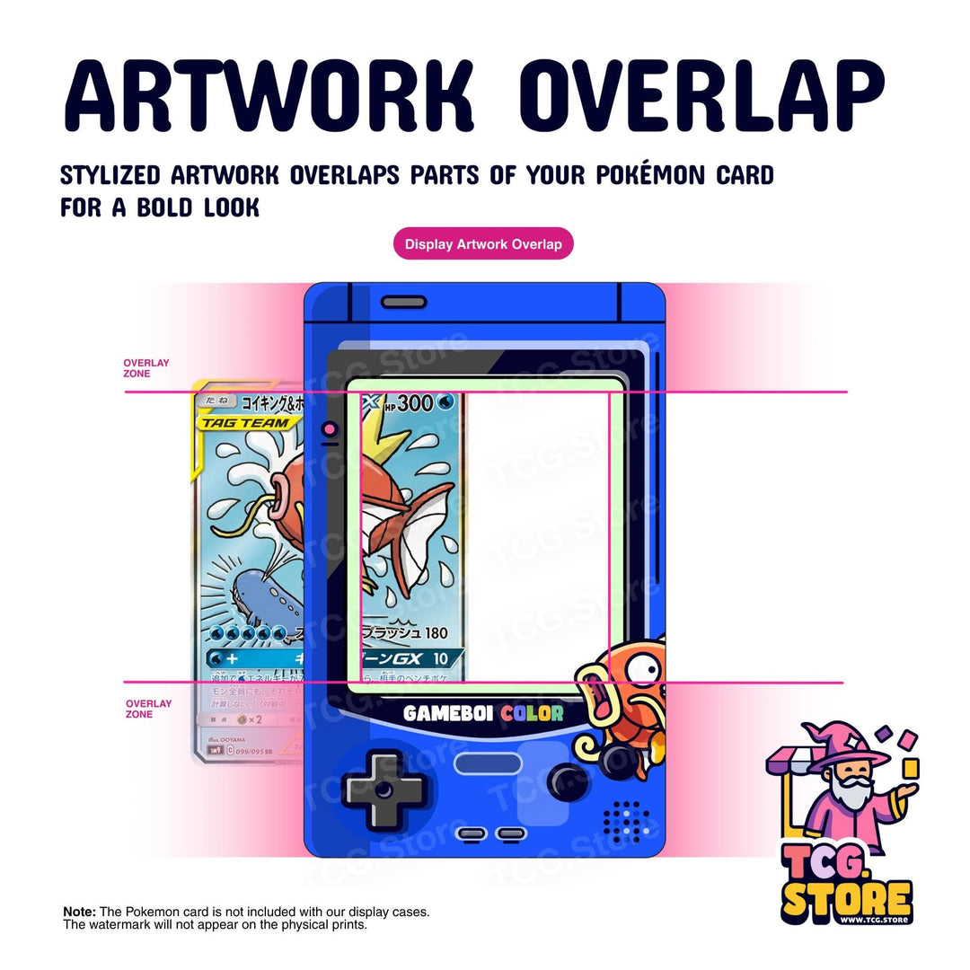 Magikarp Blue Gameboy Color Pokémon Extended Art Display - TCG.Store - TCGDotStore