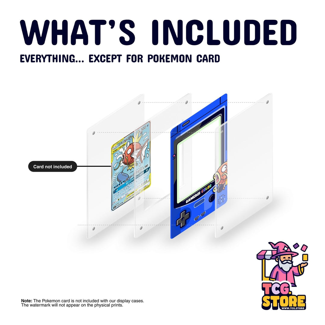 Magikarp Blue Gameboy Color Pokémon Extended Art Display - TCG.Store - TCGDotStore