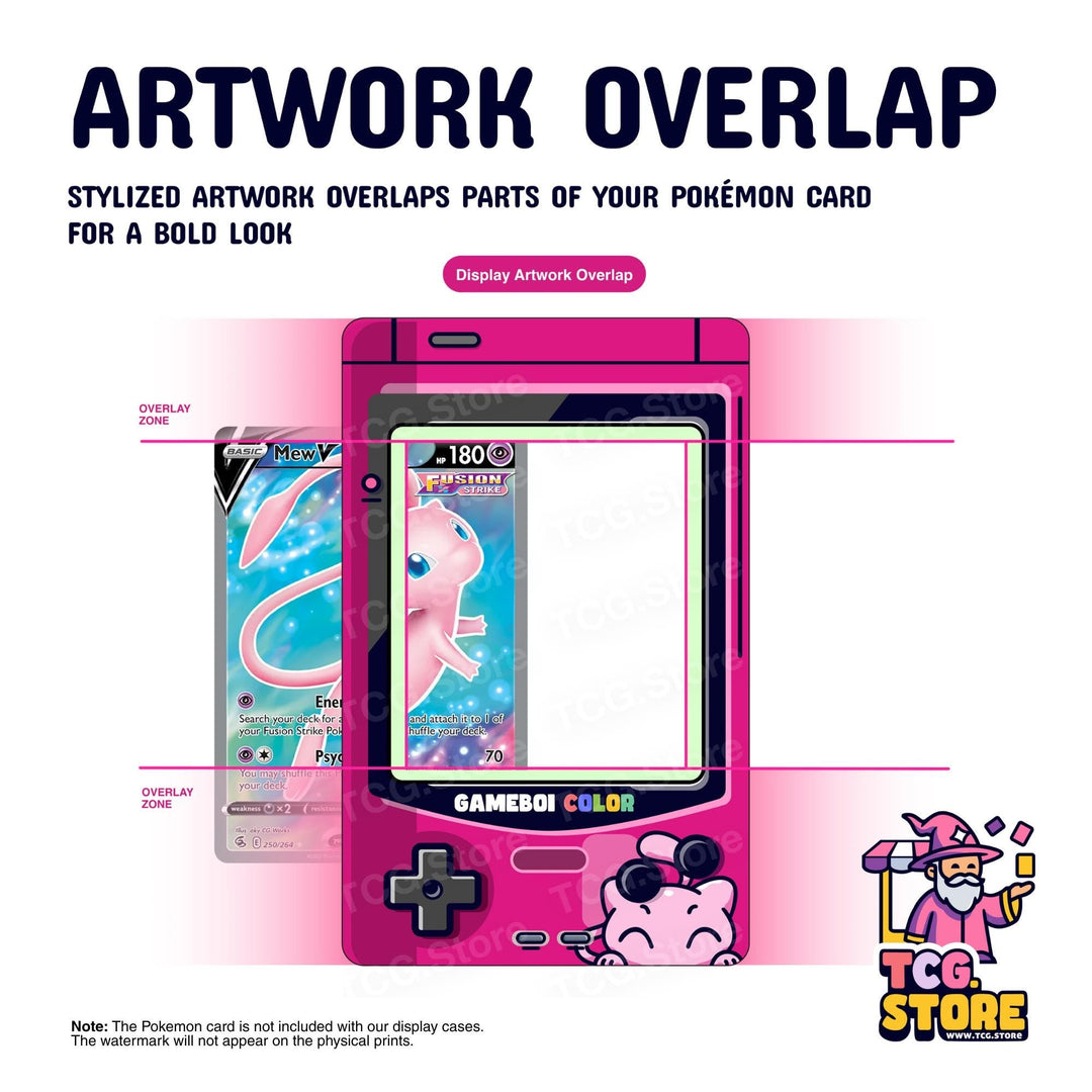 Mew Peeking Pink Gameboy Color Pokémon Extended Art Display - TCG.Store - TCGDotStore