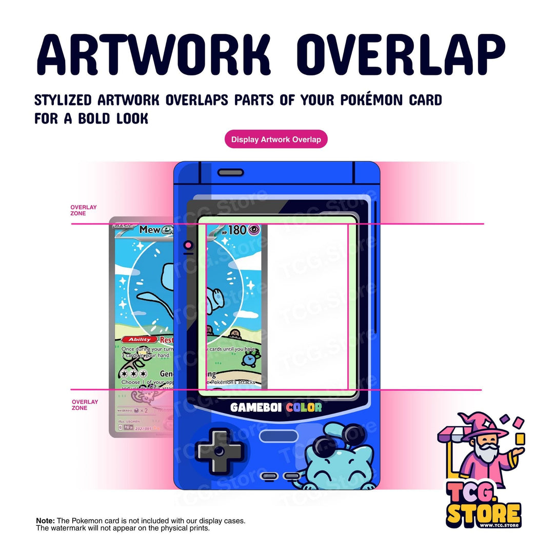 Mew Shining Blue Gameboy Color Pokémon Extended Art Display - TCG.Store - TCGDotStore