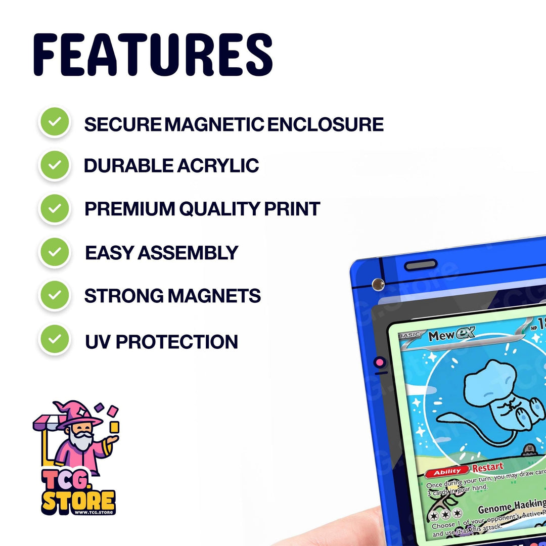 Mew Shining Blue Gameboy Color Pokémon Extended Art Display - TCG.Store - TCGDotStore