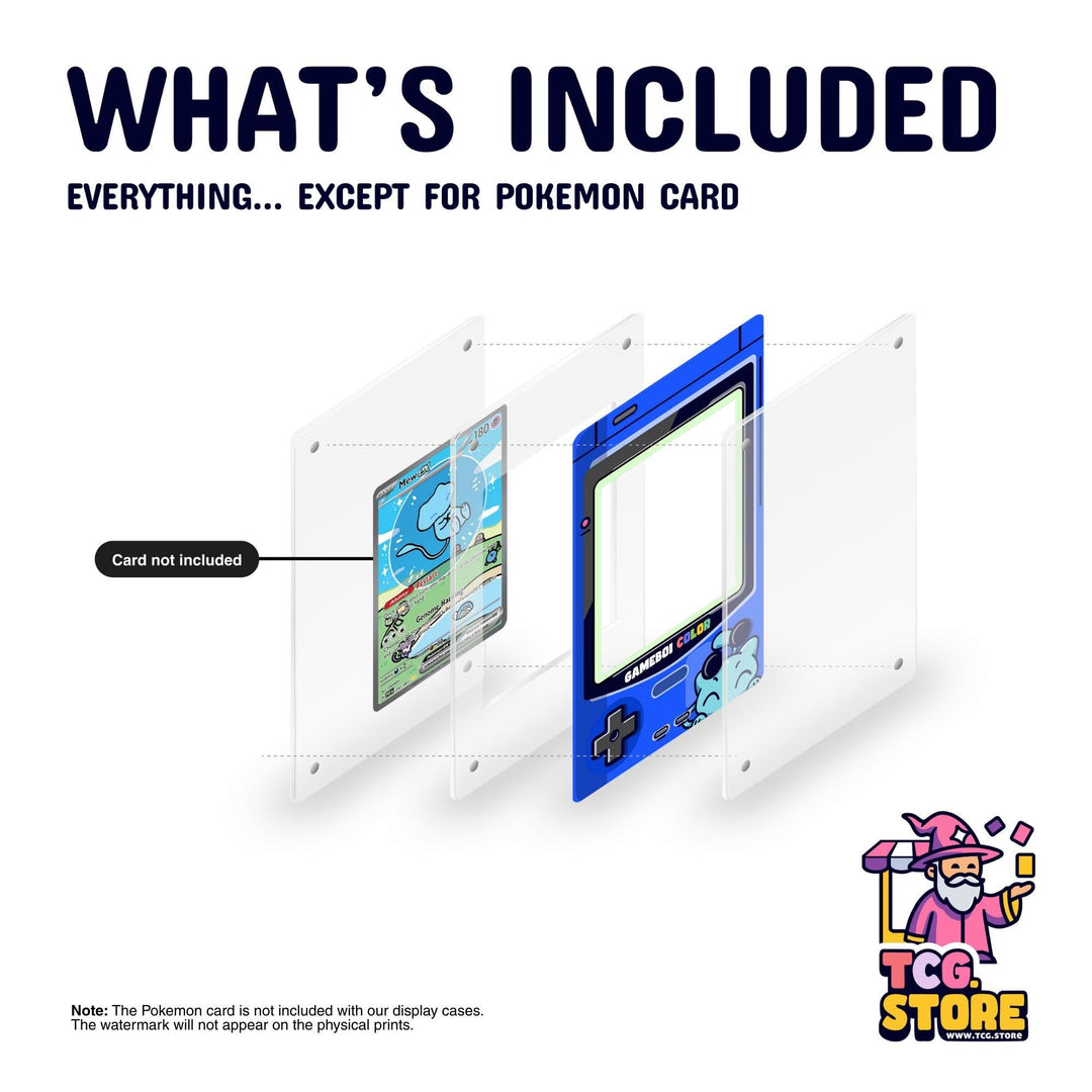 Mew Shining Blue Gameboy Color Pokémon Extended Art Display - TCG.Store - TCGDotStore