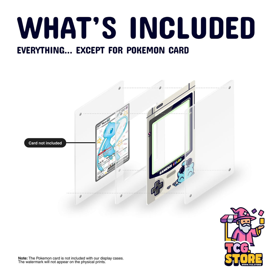 Mew Shining Gray Gameboy Color Pokémon Extended Art Display - TCG.Store - TCGDotStore