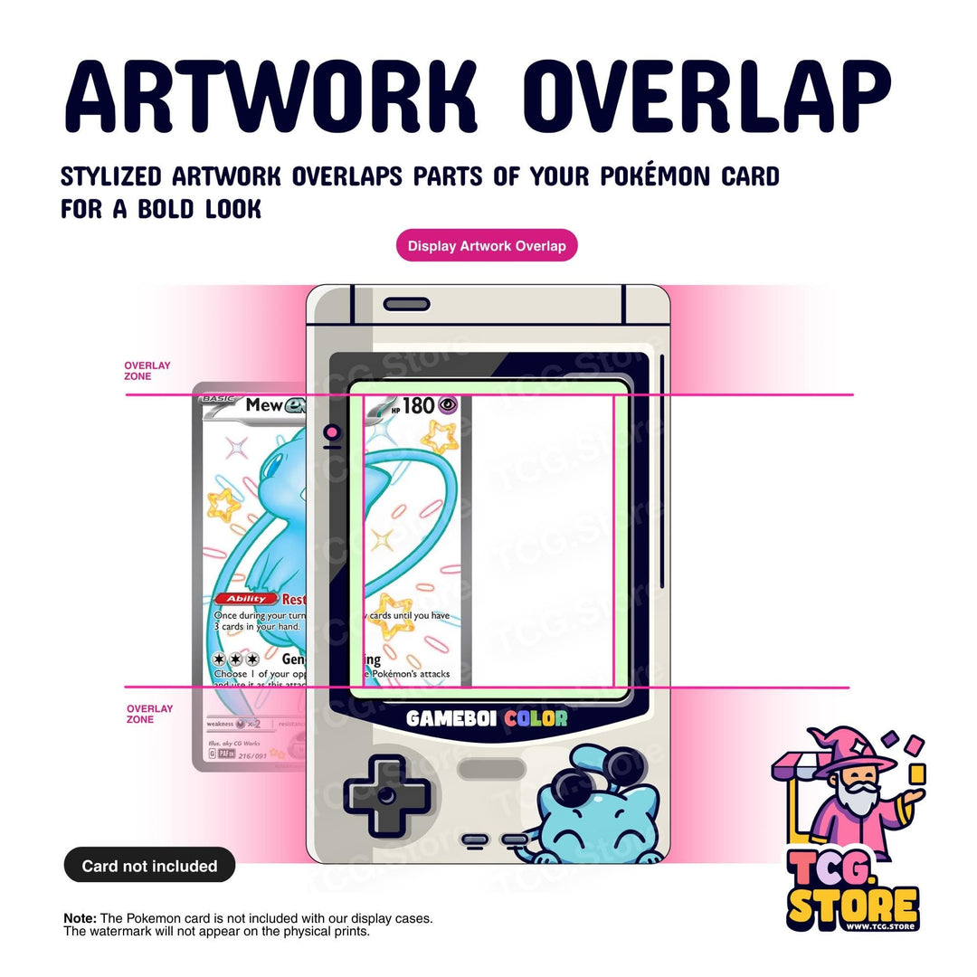 Mew Shining Gray Gameboy Color Pokémon Extended Art Display - TCG.Store - TCGDotStore