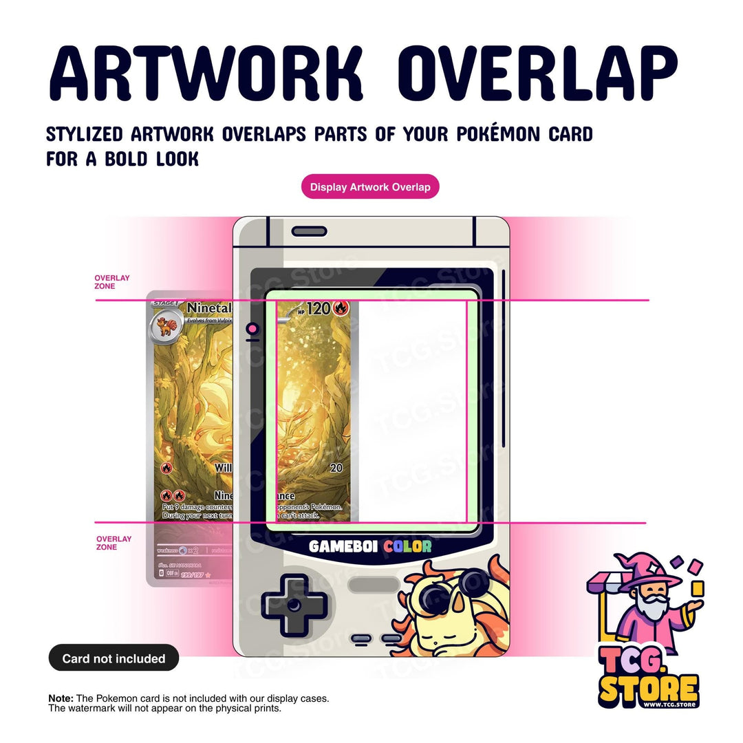 Ninetales Gray Gameboy Color Pokémon Extended Art Display - TCG.Store - TCGDotStore