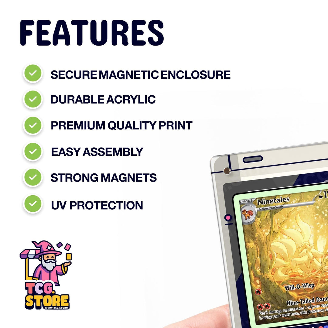 Ninetales Gray Gameboy Color Pokémon Extended Art Display - TCG.Store - TCGDotStore