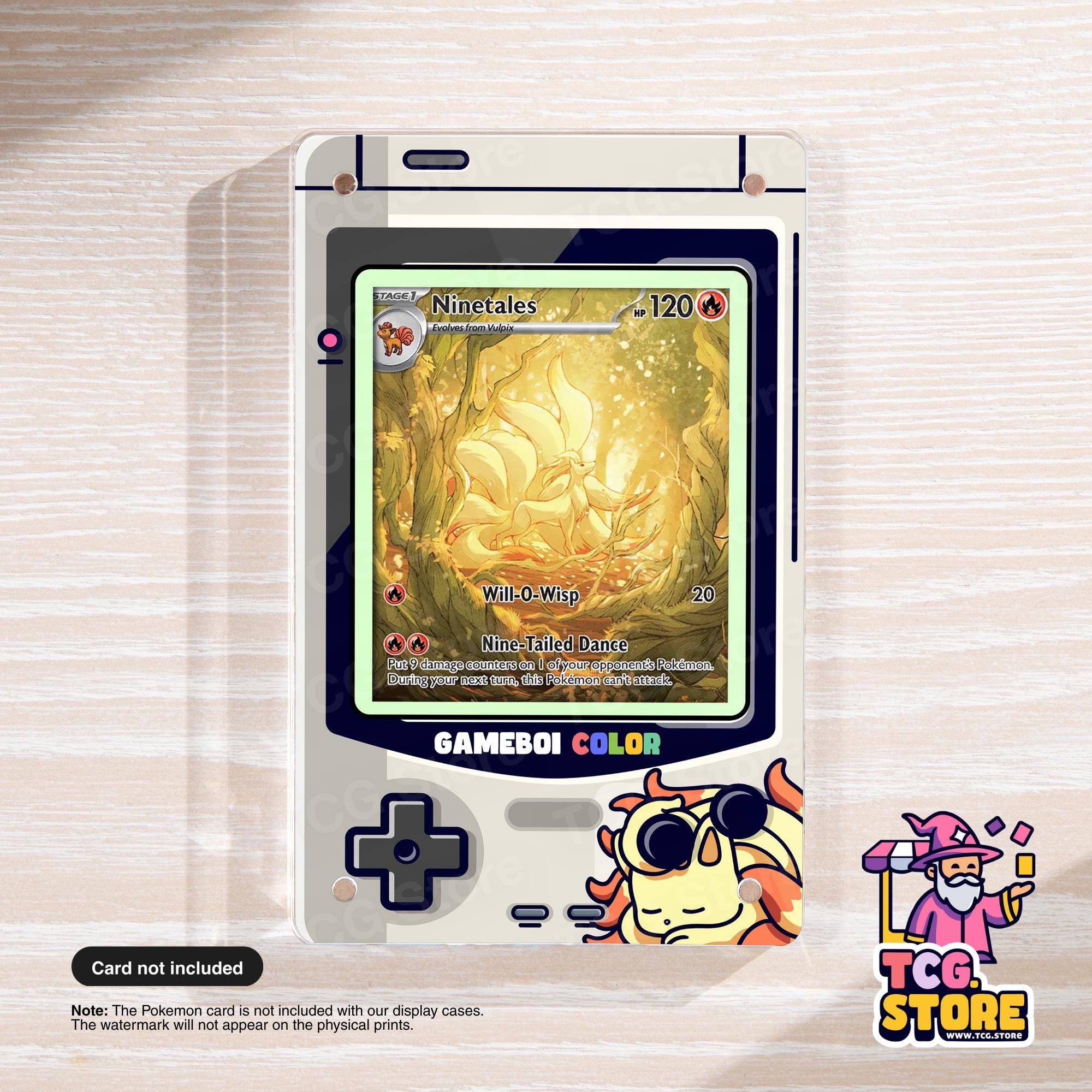 Ninetales Gray Gameboy Color Pokémon Extended Art Display - TCG.Store - TCGDotStore