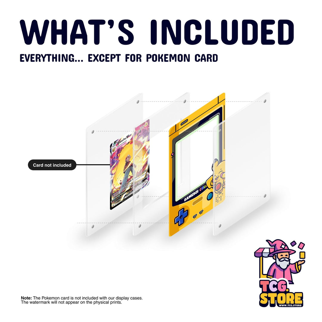 Pikachu Pokémon Display Case – Yellow Gameboy Color Pokemon Edition - TCG.Store - TCGDotStore