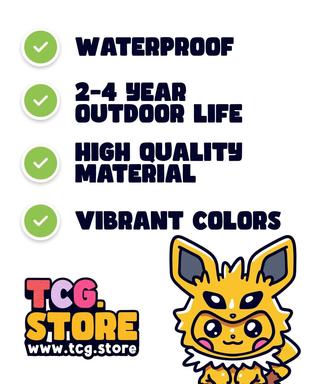 Pikachu Poncho Pokemon: Jolteon Sticker - TCG.Store - TCGDotStore
