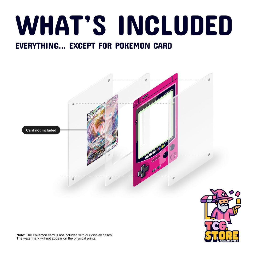 Pink Gameboy Color Pokémon Extended Art Display - TCG.Store - TCGDotStore