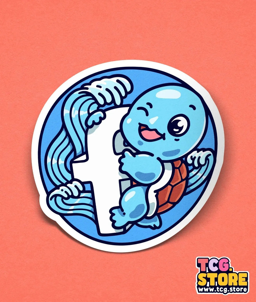 Pokemon Squirtle Sticker: Team Facebook - TCG.Store